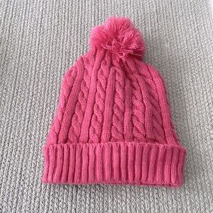 Tru Fit Pink Fleece Lined Knit Winter Hat with Pom